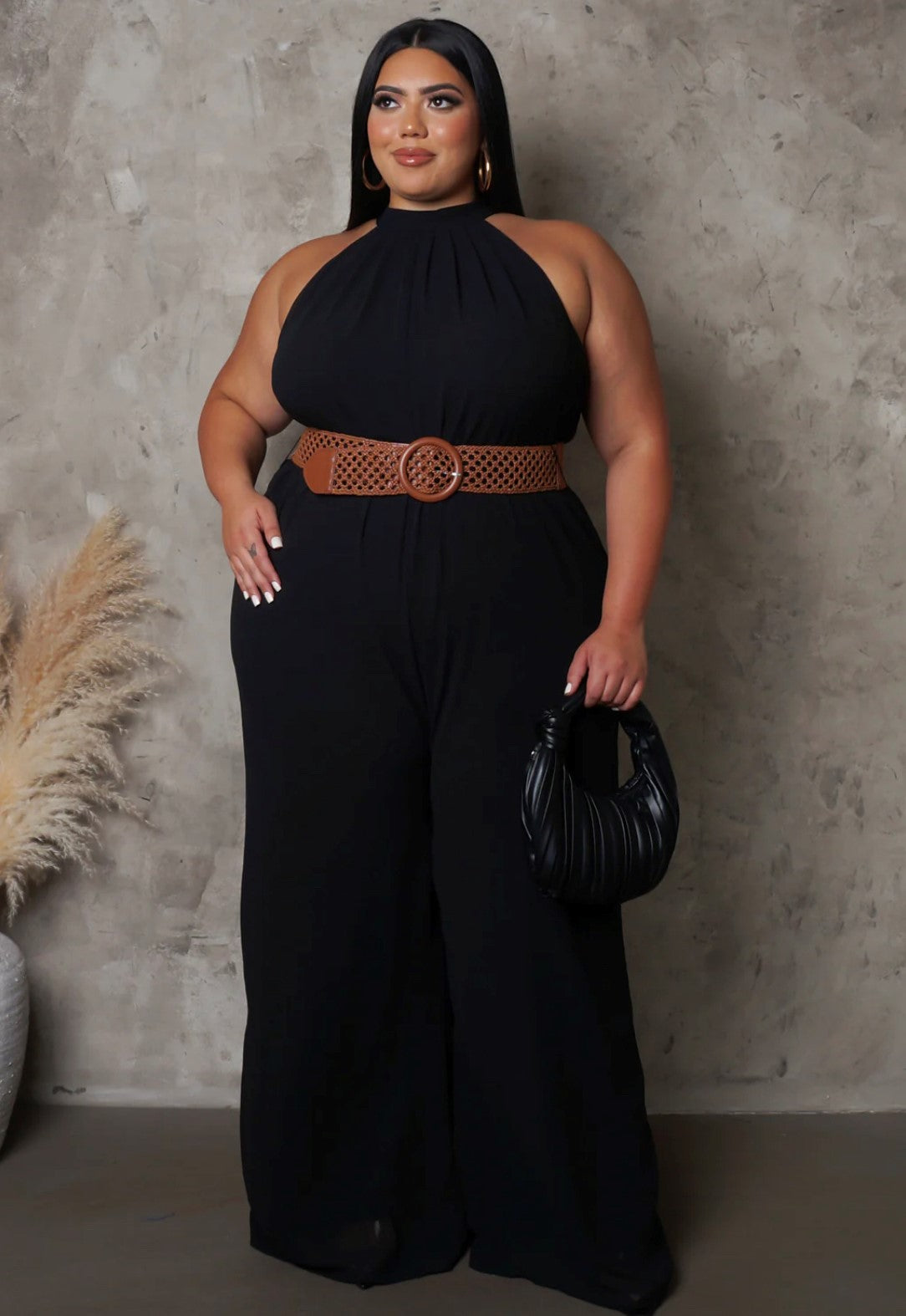 Plus Size Black Classic but Casual Jumper